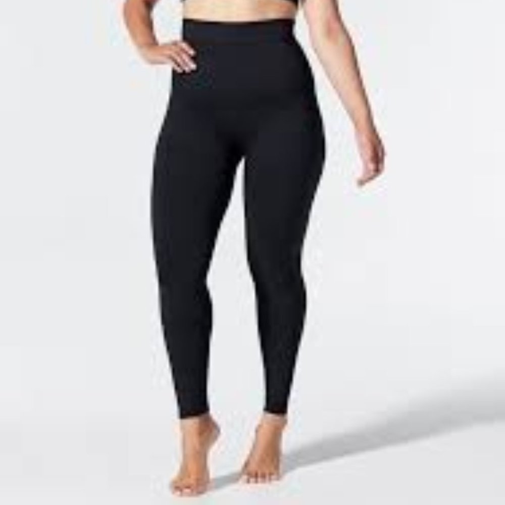 Blanqi Everyday Postpartum Support Black High Waist Pull On Leggings Size Small